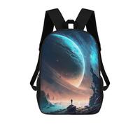 sinyumoney Zaino Scuola Volcano Planet Oasis Borsa Libri Per Ragazzi E Ragazze, Borsa Scuola, Borsa Per Studenti, Borsa Da Viaggio Affari, Borsa Da Lavoro, Dark Scar Planet Landscape, 17"