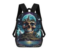 sinyumoney Zaino stampato 3D Fiery Dragon Moonlit Majesty, zaino per la scuola per bambini, borsa per libri, zaino da viaggio, zaino leggero, zaino per la scuola per ragazzi e ragazze, Skull Island