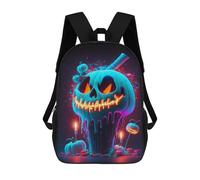 sinyumoney Zaino Stampato 3D Per Bambini Bear King Borsa Da Viaggio Leggero E Alla Moda Per La Scuola E I Viaggi Degli Studenti, Zucca bianca melma, 17"