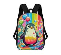 sinyumoney Zaino Stampato 3D Per Bambini Bear King Borsa Da Viaggio Leggero E Alla Moda Per La Scuola E I Viaggi Degli Studenti, Pinguino Kids, 17"