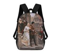 sinyumoney Zaino Stampato 3D Per Bambini Bloodhound Starry Night Borsa Da Scuola Leggero E Alla Moda Per Viaggi E Studi, Call To Arms By Edmund Leighton, 17"
