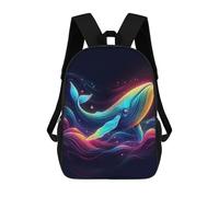sinyumoney Zaino Stampato 3D Per Bambini Cosmic Whale Zaino Scuola Grande Capacità Per I Viaggi, Ideale Per I Ragazzi Della Scuola E Del College, Iridescente Cosmic Whale, 17"