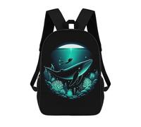 sinyumoney Zaino Stampato 3D Per Bambini Cosmic Whale Zaino Scuola Grande Capacità Per I Viaggi, Ideale Per I Ragazzi Della Scuola E Del College, Whale Scuba Diving, 17"