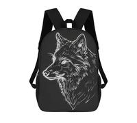 sinyumoney Zaino Stampato 3D Per Bambini Deer Moon Landscape Borsa Da Scuola Leggero E Alla Moda Per Viaggi E Studi, Wolf Neon Animal, 17"