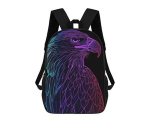 sinyumoney Zaino Stampato 3D Per Bambini Deer Moon Landscape Borsa Da Scuola Leggero E Alla Moda Per Viaggi E Studi, Eagle Bird Neon Animal, 17"