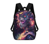 sinyumoney Zaino stampato 3D per bambini, ideale per la scuola. Zaino Scuola, Borsa A Tracolla Per Libri., Enchanted Fantasy Ritratto -4, 17"