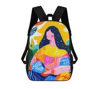 sinyumoney Zaino Stampato 3D Per Bambini Moderno Cubism Lighthouse Zaino Scuola Grande Capacità Per I Viaggi, Ideale Per I Ragazzi Della Scuola Primaria E Del College, Vivid Fauvist Vision Of The Mona