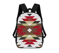 sinyumoney Zaino Stampato 3D Per Bambini Ocean Borsa Da Scuola Leggero E Alla Moda Per Viaggi E Studi, Colorful Geometric 01, 17"
