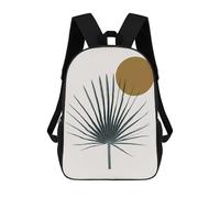 sinyumoney Zaino Stampato 3D Per Bambini Ocean Borsa Da Scuola Leggero E Alla Moda Per Viaggi E Studi, Minimalist Floral A24, 17"