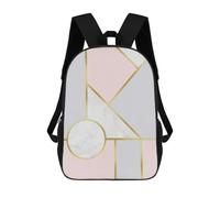 sinyumoney Zaino Stampato 3D Per Bambini Ocean Borsa Da Scuola Leggero E Alla Moda Per Viaggi E Studi, Geometric Shapes X, 17"