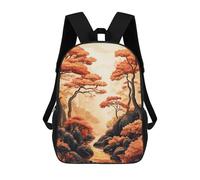 sinyumoney Zaino Stampato 3D Per Bambini Sunflower 5 Borsa Da Scuola Leggero E Alla Moda Per Viaggi E Studi, Forest In Autumn Natura, 17"