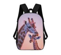 sinyumoney Zaino Stampato 3D Per Bambini Sunflower 5 Borsa Da Scuola Leggero E Alla Moda Per Viaggi E Studi, Giraffa Mother And Calf, 17"