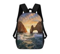 sinyumoney Zaino Stampato 3D Per Bambini Sunflower 5 Borsa Da Scuola Leggero E Alla Moda Per Viaggi E Studi, Cabo San Lucas Rocks, 17"