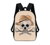 sinyumoney Zaino Stampato 3D Per Bambini The Moon And The Bubbles Zaino Scuola Per Ragazzi E Ragazze, Borsa Scuola Elementare, Borsa Per Libri Adolescenti, Skull Vintage, 17"