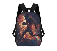 sinyumoney Zaino Stampato 3D Per Bambini The Moon And The Bubbles Zaino Scuola Per Ragazzi E Ragazze, Borsa Scuola Elementare, Borsa Per Libri Adolescenti, Rugby Galaxy Silhouette, 17"
