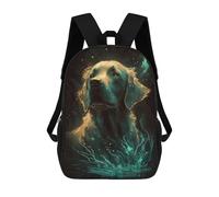 sinyumoney Zaino stampato 3D per bambini Tiger Otherworldly, zaino alla moda per scuola, viaggi e tempo libero, grande zaino per ragazzi e ragazze, Labrador Retriever Dog, 17"