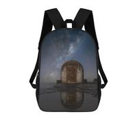 sinyumoney Zaino Stampato 3D Per Bambini Tropicale Sunset Zaino Scuola Per Ragazzi E Ragazze, Borsa Scuola Elementare, Borsa Per Libri Adolescenti, Lonely Hut, 17"