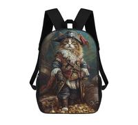 sinyumoney Zaino Stampato 3D Per Ragazzi E Ragazze Christmas Cat Decorations Zaino Scuola Per Bambini Borsa Da Viaggio Casual Borsa Per Computer Portatile, Stile-12-1, 17"
