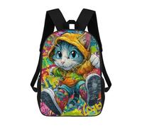 sinyumoney Zaino Stampato In 3D Per Bambini Colorful Pug with Building Blocks Borsa Da Viaggio Leggero E Alla Moda Per Scuola E Viaggi Degli Studenti, Stile-16, 17"
