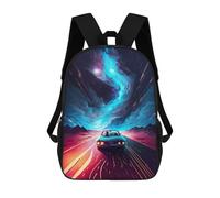 sinyumoney Zaino Stampato In 3D Per Bambini Duck Color Zaino Scuola Per Ragazzi E Ragazze, Borsa Da Scuola Elementare, Borsa Per Libri Per Adolescenti, Space Camping Trip, 17"