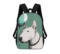 sinyumoney Zaino Stampato In 3D Per Bambini Duck Color Zaino Scuola Per Ragazzi E Ragazze, Borsa Da Scuola Elementare, Borsa Per Libri Per Adolescenti, Bull Terrier Balloon, 17"