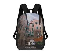 sinyumoney Zaino Stampato In 3D Per Bambini Monaco Zaino Scuola Per Ragazzi E Ragazze, Borsa Da Scuola Elementare, Borsa Per Libri Per Adolescenti, Siena, 17"