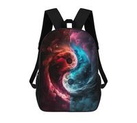 sinyumoney Zaino Stampato In 3D Per Bambini Nero Cat Starry Night Painting Borsa Da Scuola Leggero E Alla Moda Per Viaggi E Studi, Balance Of Life, 17"
