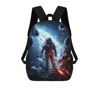 sinyumoney Zaino Stampato In 3D Per Bambini Space Music Borsa Da Viaggio Leggero E Alla Moda Per Scuola E Viaggi Degli Studenti, Astronaut In Space, 17"
