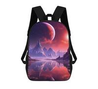 sinyumoney Zaino Stampato In 3D Per Bambini Space Music Borsa Da Viaggio Leggero E Alla Moda Per Scuola E Viaggi Degli Studenti, Celestial Wilderness, 17"