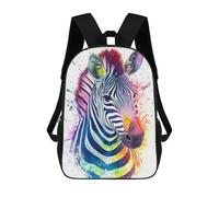 sinyumoney Zaino stampato in 3D per bambini Toucan in Tropical Paradise Zaino scolastico grande capacità per i viaggi, ideale per i ragazzi della scuola primaria e del college, Rainbow Zebra