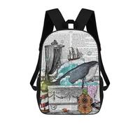 sinyumoney Zaino unisex stampato 3D per viaggi, zaino casual per computer portatile, borsa da scuola leggera per uomini, donne, ragazzi e ragazze., A Whale In The Bathtub, 17"