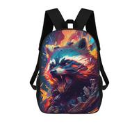 sinyumoney Zaino unisex stampato 3D per viaggi, zaino casual per computer portatile, borsa da scuola leggera per uomini, donne, ragazzi e ragazze., The Cheeky Raccoon, 17"