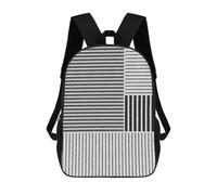 sinyumoney Zaino unisex stampato 3D per viaggi, zaino casual per computer portatile, borsa da scuola leggera per uomini, donne, ragazzi e ragazze., Minimalist Lines 3, 17"