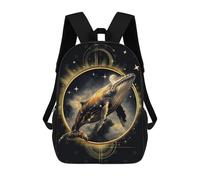 sinyumoney Zaino unisex stampato 3D per viaggi, zaino casual per computer portatile, borsa da scuola leggera per uomini, donne, ragazzi e ragazze., Cosmic Whale, 17"
