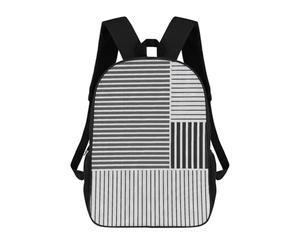 sinyumoney Zaino unisex stampato 3D per viaggi, zaino casual per computer portatile, borsa da scuola leggera per uomini, donne, ragazzi e ragazze., Minimalist Lines 3, 17"