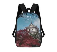 sinyumoney Zaino unisex stampato 3D per viaggio, zaino casual per computer portatile, borsa da scuola leggera per uomini, donne, ragazzi e ragazze, Himeji Castle, 17"