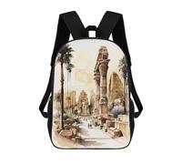 sinyumoney Zaino unisex stampato 3D per viaggio, zaino casual per computer portatile, borsa da scuola leggera per uomini, donne, ragazzi e ragazze, Il Tempio Egitto Karnak, 17"