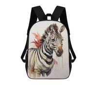 sinyumoney Zebra Abstract Watercolor Stampa Zaino Per Bambini, Borsa Scolastica Per Adulti E Bambini, Zaino Da Viaggio Per Tutti I Giorni 17inch