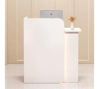 Sinyuyong Banco reception compatto con luci LED a rendering - Installazione semplice, piano in MDF for vari ambienti aziendali(C(Without LED),120-100-40CM)