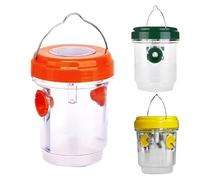 Sinyuyong Hornet Trap - LED Light Attractant, Reusable Double Entry Asian Hornet Catcher for Garden, Balcony(Orange)