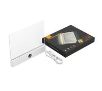 Sinyuyong Luce di lettura: lampada for la protezione degli occhi, luce notturna portatile 3 in 1 e luce di emergenza con pannello trasparente(White)