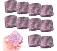 SINZONeu® Spugna in lana d'acciaio con sapone - 10 pezzi pulitore in acciaio inox per cucina, barbecue e forno