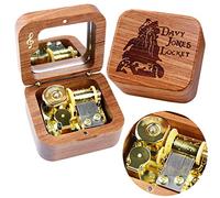 Sinzyo Davy Jones Scatola Musicale Vintage in Legno Movimento a orologeria Regalo di Natale San Valentino Compleanno (Nota Musicale Palissandro)