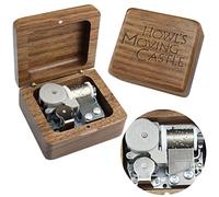 Sinzyo Howl's Moving Castle-Merry Go Round of Life Scatola Musicale Vintage in Legno Movimento Natale San Valentino Regalo di Compleanno (Scatola in Legno di Noce B)