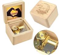 Sinzyo Scatola Musicale Meccanica Scatola Musicale d'Epoca Regalo di Natale di San Valentino(Caratteristica Scatola in Legno di Acero, Melodia:Can't Help Falling in Love)