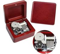 Sinzyo Tonari No Totoro Scatola Musicale Vintage in Legno Movimento a orologeria Regalo di Natale San Valentino Compleanno (Scatola di Legno Rossa)