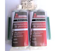 SIO 2x Colla Bicomponente per Plastica 50 ml - Adesivo 2K Alta Resistenza per ABS PVC e Plastiche Dure - Asciugatura Rapida Riparazione Auto Paraurti Qualità Professionale
