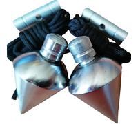 SIO 2X Fili a Piombo Professionali da Muratore 235 g - Set 2 Piombini per Edilizia e Costruzione - Strumento di Precisione per Allineamento Verticale di Pareti, Muri, Pilastri e Ristrutturazioni