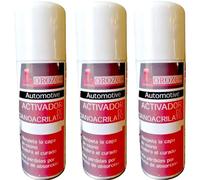 SIO 3X Attivatore per Cianoacrilato Spray 200 ml - Acceleratore per Colla Istantanea e Adesivi - Pulitore Sgrassante per Incollaggio Rapido su Plastica, Metallo, Legno, Ceramica - 600 ml - Pack Pro