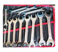 SIO Set Chiavi Fisse 6-32 mm 12 Pezzi in Borsa Organizer - Chiavi Doppie Aperte in Cromo Vanadio - Kit Professionale per Officina Auto, Meccanica, Manutenzione e Bricolage